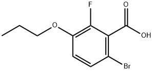 Benzoic acid, 6-bromo-2-fluoro-3-propoxy- Structure