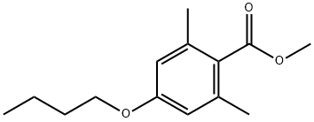 Benzoic acid, 4-butoxy-2,6-dimethyl-, methyl ester Structure