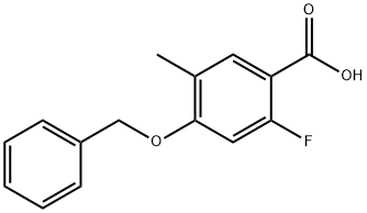 Benzoic acid, 2-fluoro-5-methyl-4-(phenylmethoxy)- Structure