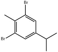 Benzene, 1,3-dibromo-2-methyl-5-(1-methylethyl)- Structure