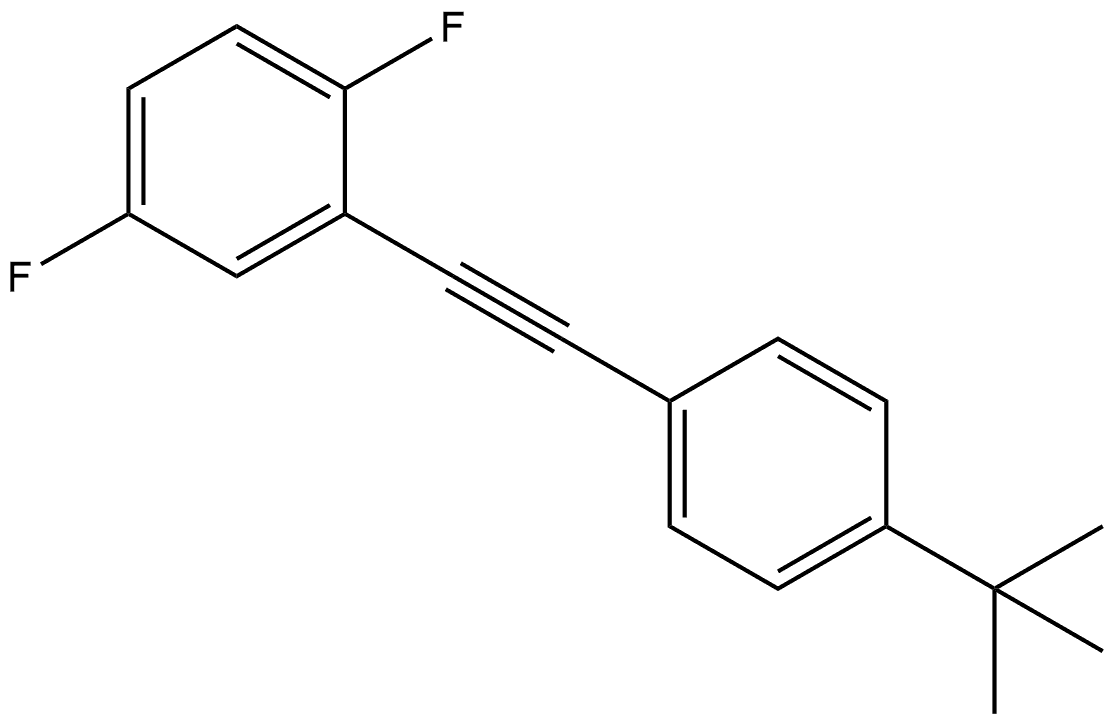 2-[2-[4-(1,1-Dimethylethyl)phenyl]ethynyl]-1,4-difluorobenzene Structure