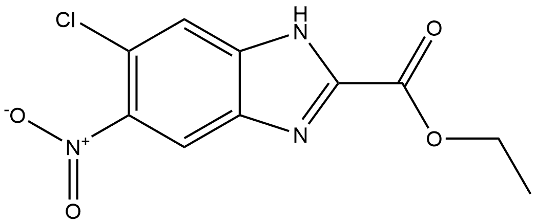 Ethyl 6-Chloro-5-nitrobenzimidazole-2-carboxylate 구조식 이미지