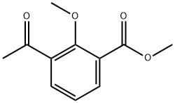 Benzoic acid, 3-acetyl-2-methoxy-, methyl ester Structure