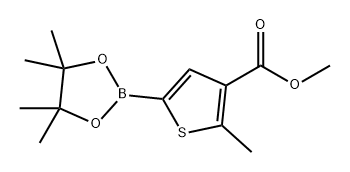 3-Thiophenecarboxylic acid, 2-methyl-5-(4,4,5,5-tetramethyl-1,3,2-dioxaborolan-2-yl)-, methyl ester Structure