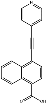 4-(pyridin-4-ylethynyl)-1-naphthoic acid Structure