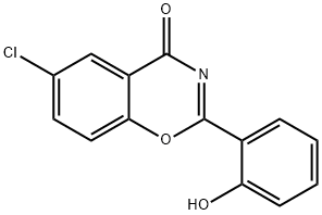 4H-1,3-Benzoxazin-4-one, 6-chloro-2-(2-hydroxyphenyl)- Structure