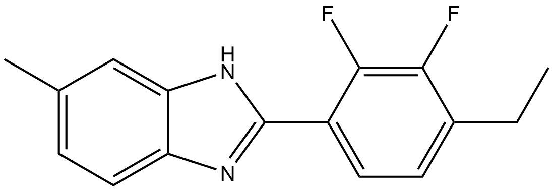 2-(4-Ethyl-2,3-difluorophenyl)-6-methyl-1H-benzimidazole Structure