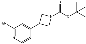 1-Azetidinecarboxylic acid, 3-(2-amino-4-pyridinyl)-, 1,1-dimethylethyl ester Structure