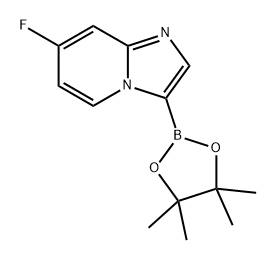 Imidazo[1,2-a]pyridine, 7-fluoro-3-(4,4,5,5-tetramethyl-1,3,2-dioxaborolan-2-yl)- Structure