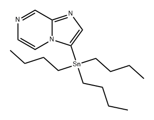 Imidazo[1,2-a]pyrazine, 3-(tributylstannyl)- Structure