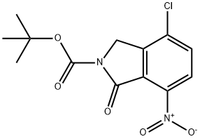 2H-Isoindole-2-carboxylic acid, 4-chloro-1,3-dihydro-7-nitro-1-oxo-, 1,1-dimethylethyl ester 구조식 이미지