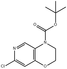 4H-Pyrido[4,3-b]-1,4-oxazine-4-carboxylic acid, 7-chloro-2,3-dihydro-, 1,1-dimethylethyl ester Structure