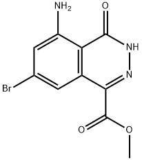 1-Phthalazinecarboxylic acid, 5-amino-7-bromo-3,4-dihydro-4-oxo-, methyl ester Structure