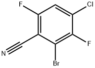 Benzonitrile, 2-bromo-4-chloro-3,6-difluoro- Structure