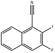 1-Naphthalenecarbonitrile, 3-fluoro-2-iodo- Structure