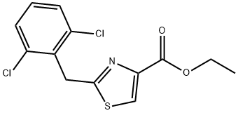 4-Thiazolecarboxylic acid, 2-[(2,6-dichlorophenyl)methyl]-, ethyl ester Structure