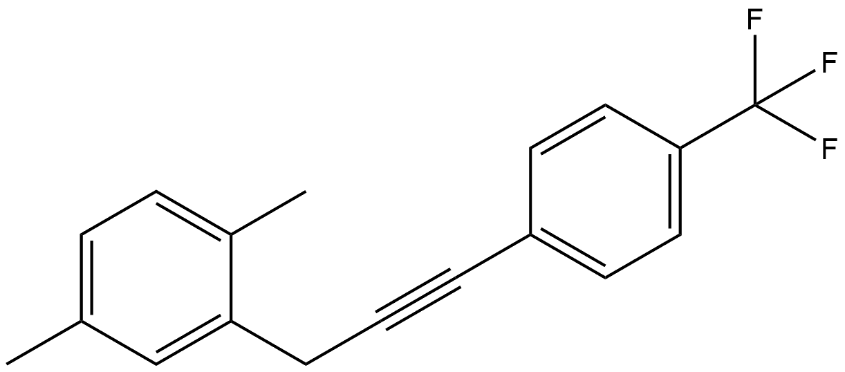 1,4-Dimethyl-2-[3-[4-(trifluoromethyl)phenyl]-2-propyn-1-yl]benzene Structure