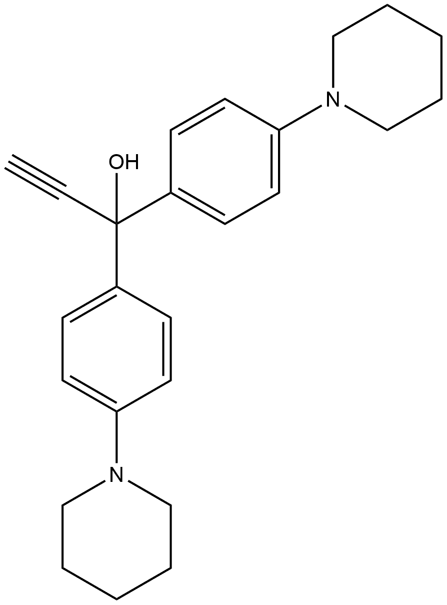 1,1-bis(4-(piperidin-1-yl)phenyl)prop-2-yn-1-ol 구조식 이미지