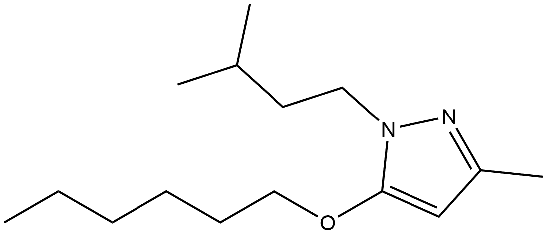 5-(hexyloxy)-3-methyl-1-(3-methylbutyl)-1H-pyrazole Structure