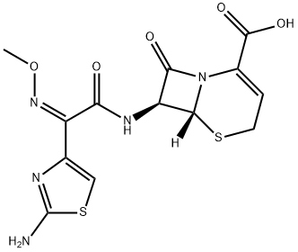 (6R,7S)-7-((Z)-2-(2-aminothiazol-4-yl)-2-(methoxyimino)acetamido)-8-oxo-5-thia-1-azabicyclo[4.2.0]oct-2-ene-2-carboxylic acid Structure