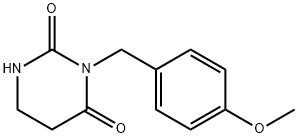 2,4(1H,3H)-Pyrimidinedione, dihydro-3-[(4-methoxyphenyl)methyl]- Structure