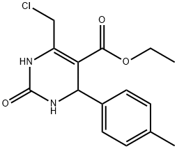 5-Pyrimidinecarboxylic acid, 6-(chloromethyl)-1,2,3,4-tetrahydro-4-(4-methylphenyl)-2-oxo-, ethyl ester Structure