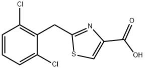 4-Thiazolecarboxylic acid, 2-[(2,6-dichlorophenyl)methyl]- 구조식 이미지