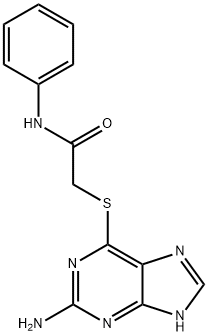 Acetamide, 2-[(2-amino-9H-purin-6-yl)thio]-N-phenyl- Structure