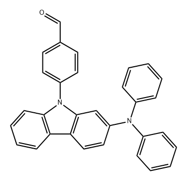 Benzaldehyde, 4-[2-(diphenylamino)-9H-carbazol-9-yl]- Structure