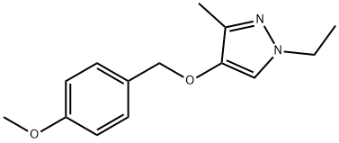 1H-Pyrazole, 1-ethyl-4-[(4-methoxyphenyl)methoxy]-3-methyl- Structure