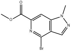 4-Bromo-1-methyl-1H-pyrazolo[4,3-c]pyridine-6-carboxylic acid methyl ester Structure