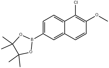 2-(5-Chloro-6-mthoxynaphthaln-2-yl)-4,4,5,5-ttramthyl-1,3,2-dioxaborolan Structure