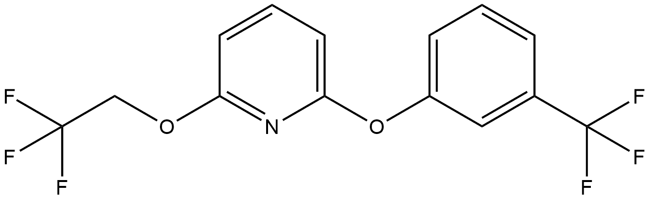 2-(2,2,2-Trifluoroethoxy)-6-[3-(trifluoromethyl)phenoxy]pyridine Structure