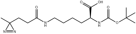 L-Lysine, N2-[(1,1-dimethylethoxy)carbonyl]-N6-[3-(3-methyl-3H-diazirin-3-yl)-1-oxopropyl]- Structure