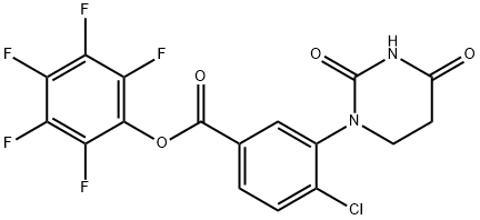 Benzoic acid, 4-chloro-3-(tetrahydro-2,4-dioxo-1(2H)-pyrimidinyl)-, 2,3,4,5,6-pentafluorophenyl ester Structure