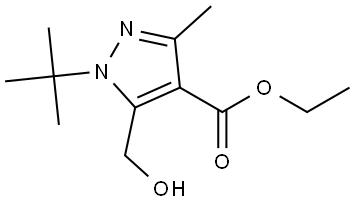 Ethyl 1-(tert-butyl)-5-(hydroxymethyl)-3-methyl-1H-pyrazole-4-carboxylate Structure