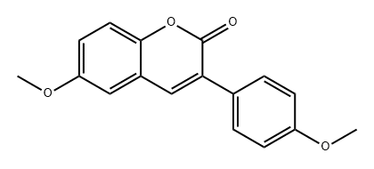 2H-1-Benzopyran-2-one, 6-methoxy-3-(4-methoxyphenyl)- Structure