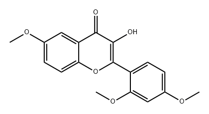 4H-1-Benzopyran-4-one, 2-(2,4-dimethoxyphenyl)-3-hydroxy-6-methoxy- Structure