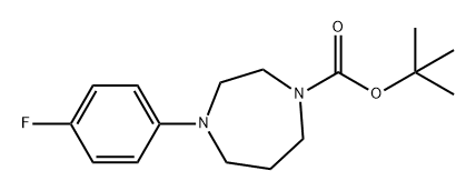 1H-1,4-Diazepine-1-carboxylic acid, 4-(4-fluorophenyl)hexahydro-, 1,1-dimethylethyl ester Structure
