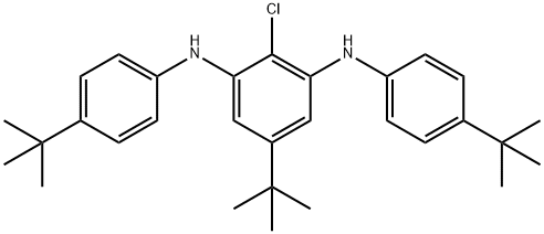 1,3-Benzenediamine, 2-chloro-5-(1,1-dimethylethyl)-N1,N3-bis[4-(1,1-dimethylethyl)phenyl]- Structure