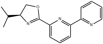 2,2'-Bipyridine, 6-[(4S)-4,5-dihydro-4-(1-methylethyl)-2-oxazolyl]- 구조식 이미지