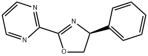 Pyrimidine, 2-[(4S)-4,5-dihydro-4-phenyl-2-oxazolyl]- Structure