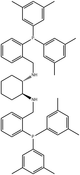 1,2-Cyclohexanediamine, N1,N2-bis[[2-[bis(3,5-dimethylphenyl)phosphino]phenyl]methyl]-, (1S,2S)- Structure