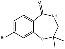 8-bromo-2,2-dimethyl-2,3,4,5-tetrahydro-1,4-benzo
xazepin-5-one Structure