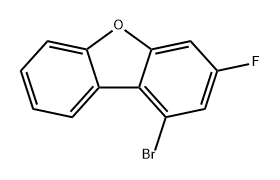 Dibenzofuran, 1-bromo-3-fluoro- Structure