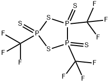 1,3,2,4,5-Dithiatriphospholane, 2,4,5-tris(trifluoromethyl)-, 2,4,5-trisulfide Structure