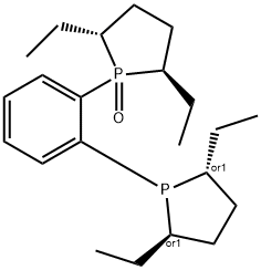 Phospholane, 1-[2-[(2R,5R)-2,5-diethyl-1-oxido-1-phospholanyl]phenyl]-2,5-diethyl-, (2R,5R)-rel- Structure
