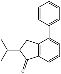 1H-Inden-1-one, 2,3-dihydro-2-(1-methylethyl)-4-phenyl- Structure