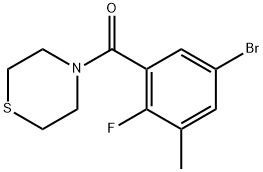 (5-bromo-2-fluoro-3-methylphenyl)(thiomorpholino)methanone Structure
