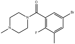 (5-bromo-2-fluoro-3-methylphenyl)(4-methylpiperazin-1-yl)methanone Structure